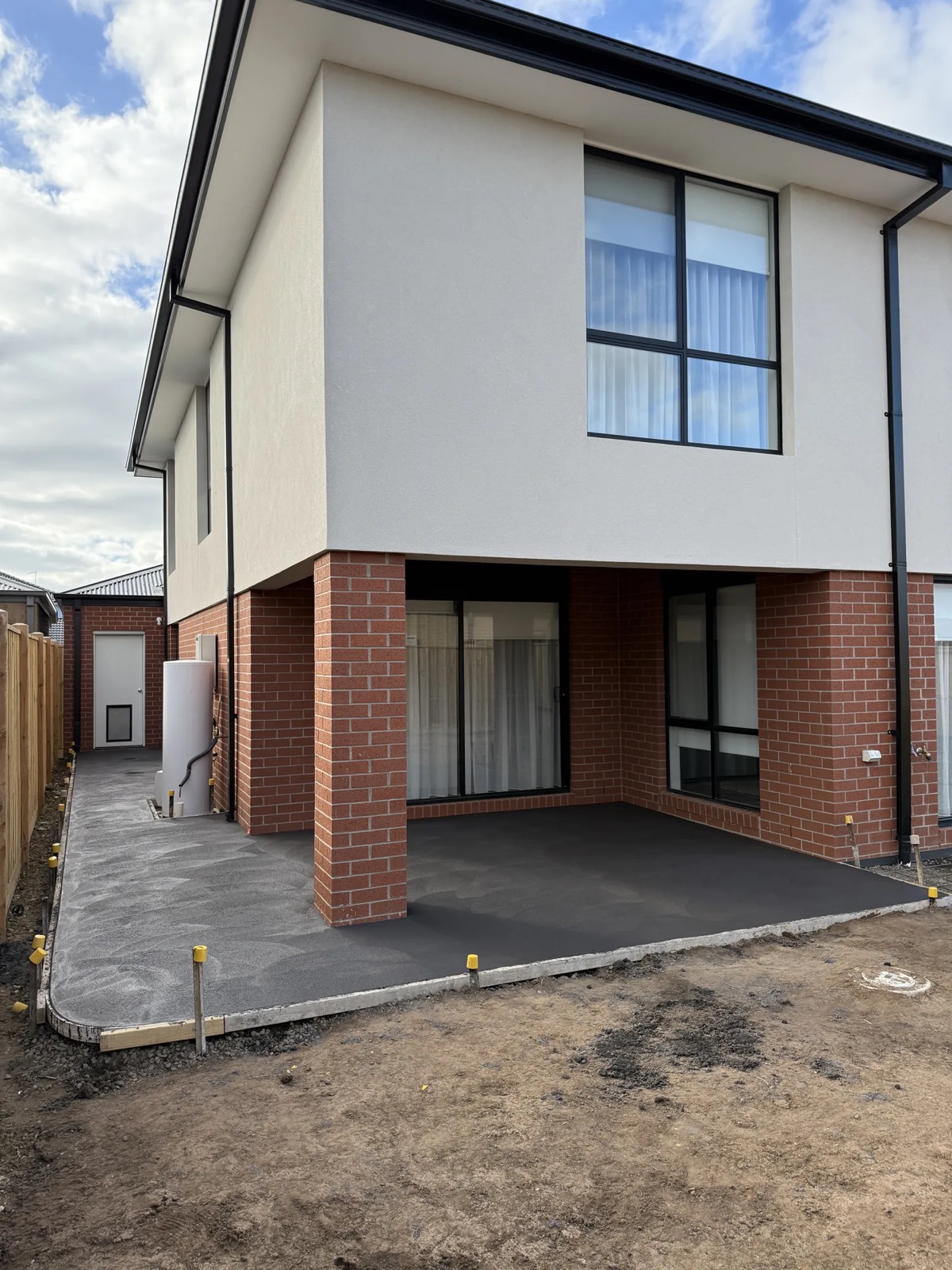 Front entry concrete pad
